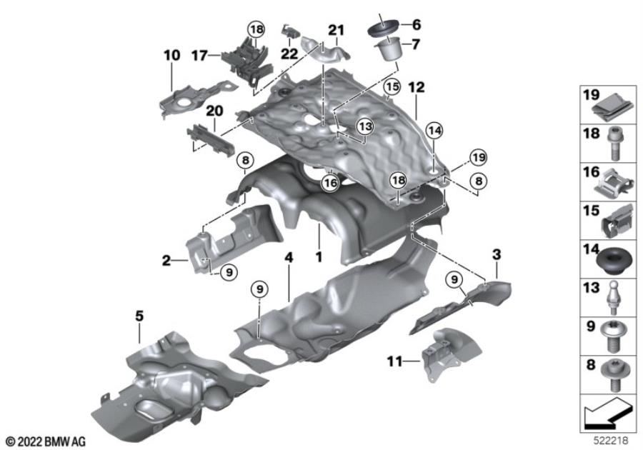 Diagram Exhaust turbocharger heat shield for your BMW X5  