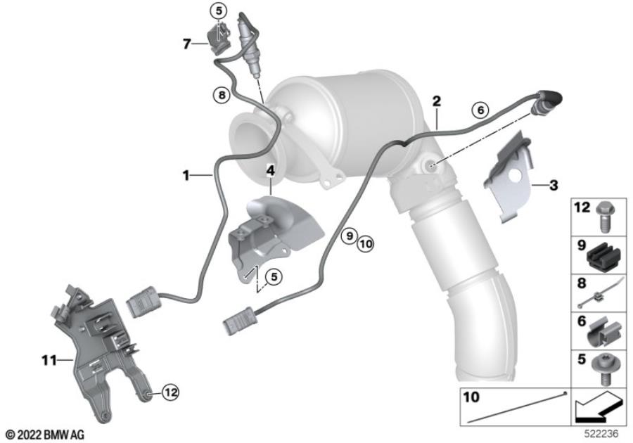 Diagram Lambda Probe Fixings for your 2014 BMW M6   