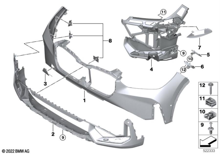 Diagram Trim cover, front for your 2018 BMW M6   