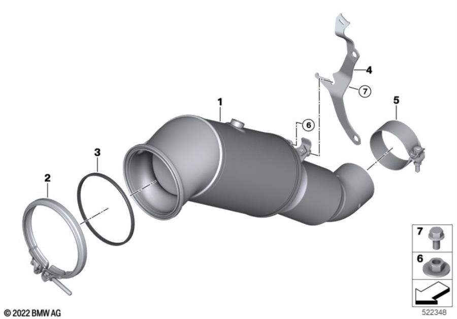 Diagram Engine-side catalytic converter for your 2017 BMW Alpina B7   