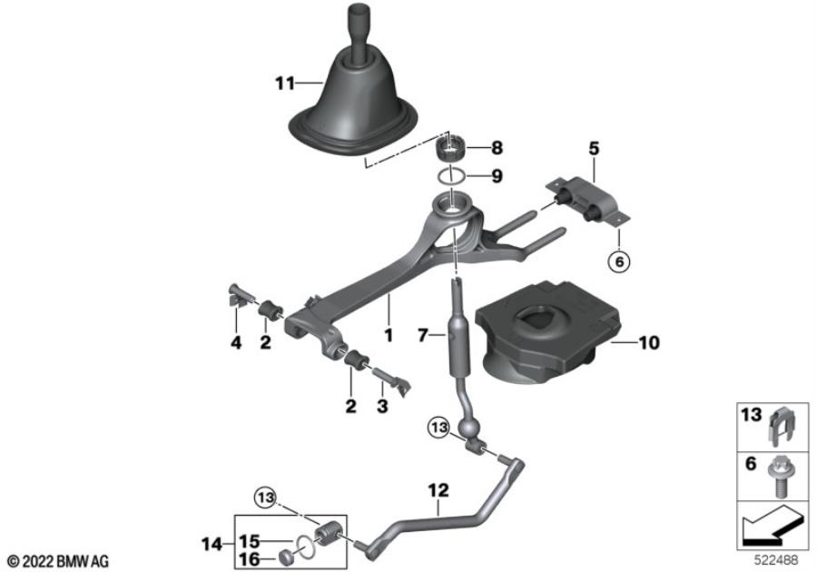 Diagram Gearshift manual transmission for your 2023 BMW M3   