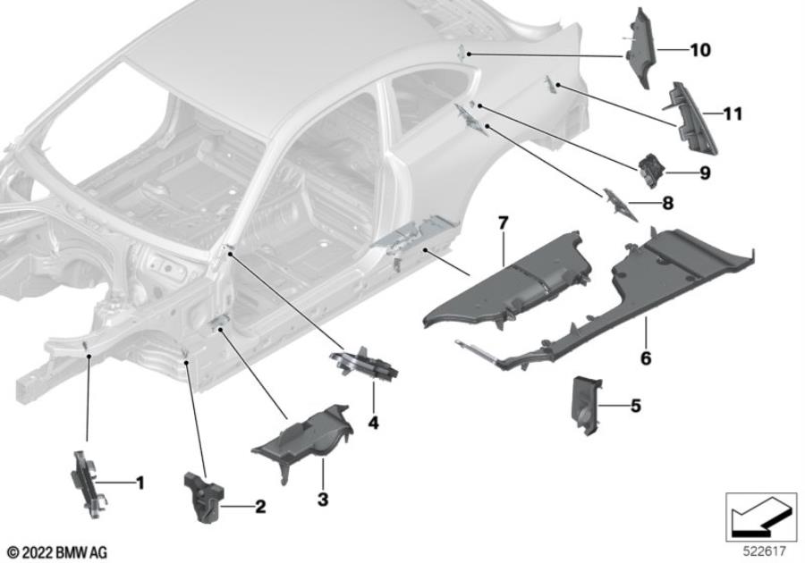 Diagram Cavity sealings for your 2009 BMW M6   