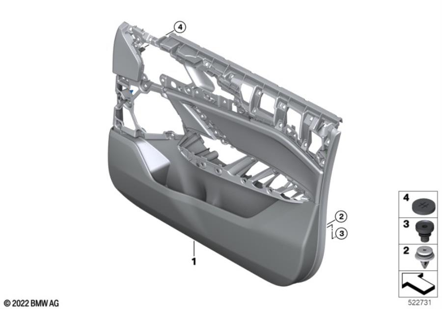 Diagram Door trim panel, front for your 2016 BMW 328i   