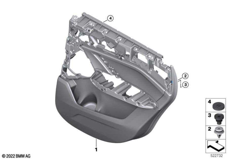 Diagram Door trim, rear for your 2018 BMW X2   