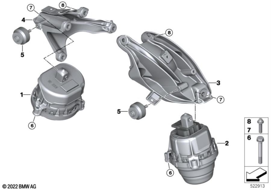 Diagram Engine Suspension for your BMW