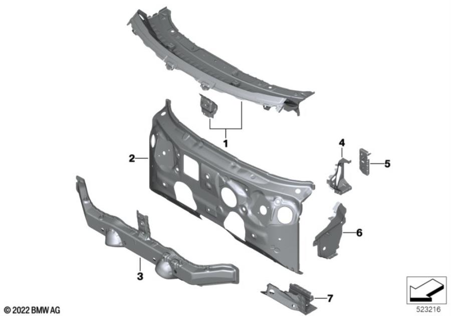 Diagram Splash wall parts for your 2016 BMW M6   