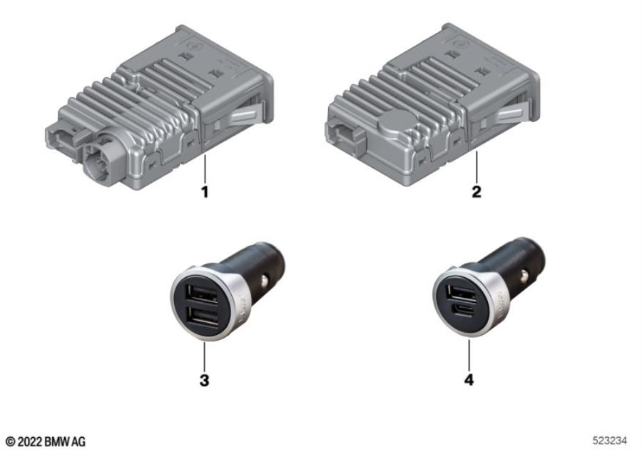 Diagram USB separate components for your 2023 BMW X5  50eX 