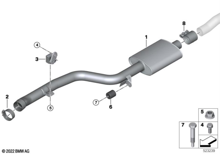 Diagram Catalytic converter/front silencer for your 2007 BMW M6   