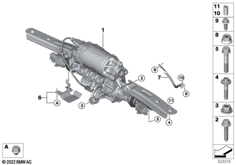 Diagram HSR actuator/attachment parts for your 2012 BMW M6   