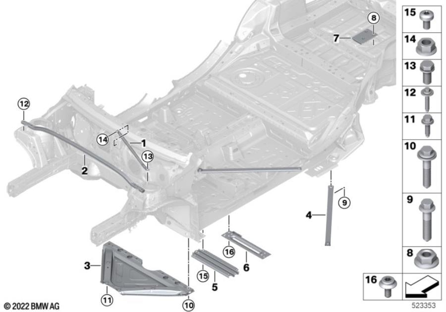 Diagram Reinforcement, body for your BMW