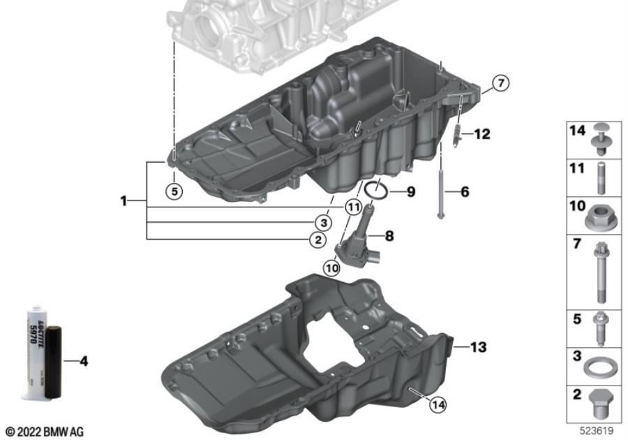 Diagram Oil Pan for your BMW