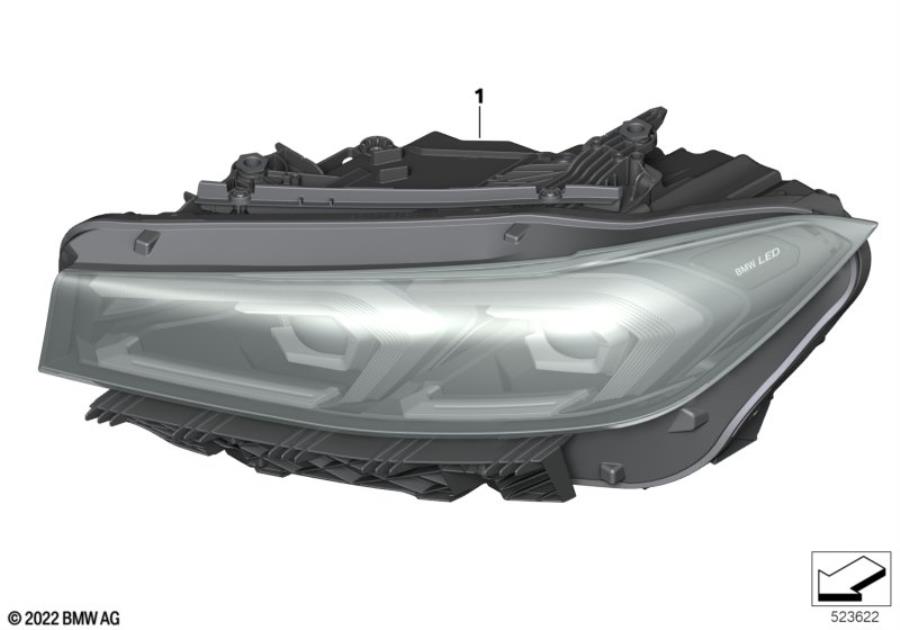 Diagram Headlight for your BMW M6  