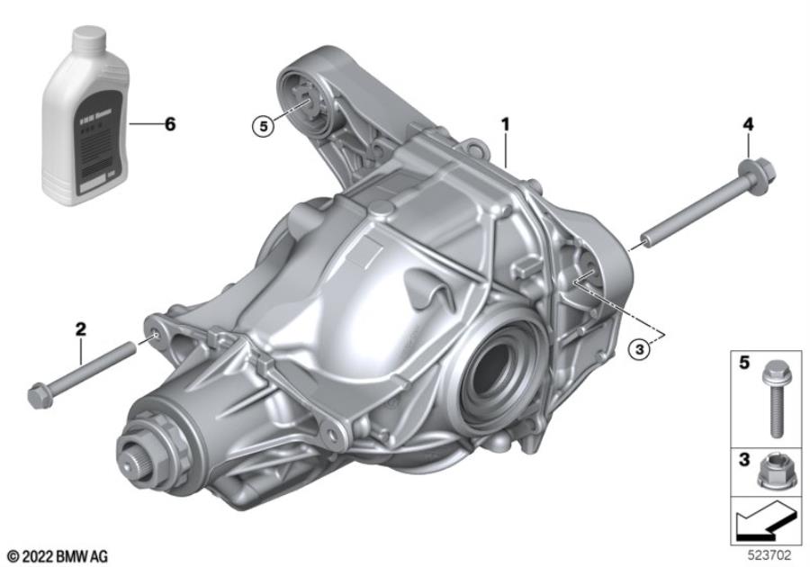 Diagram Rear-axle-drive for your 2017 BMW M6   