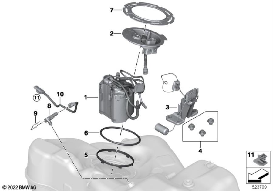 Diagram Fuel pump and fuel level sensor for your 2007 BMW M6   