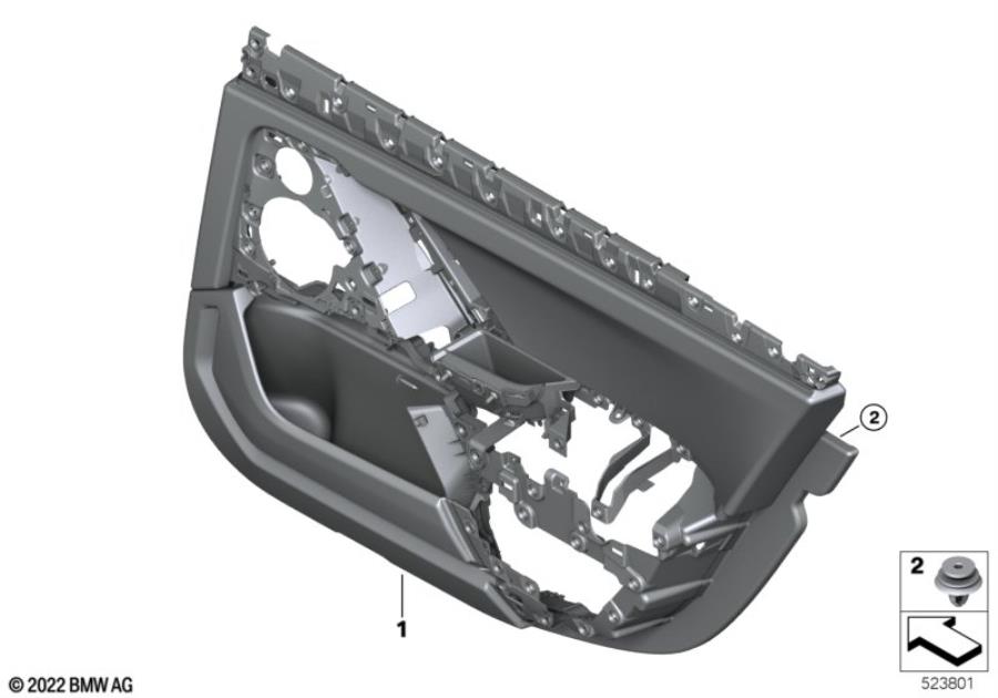 Diagram Door trim, rear for your 2006 BMW M6   