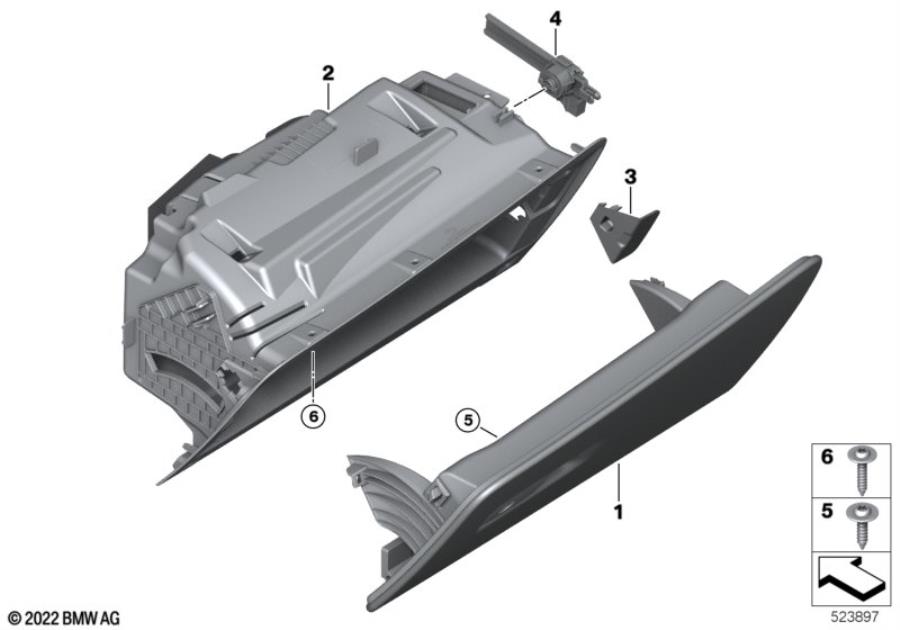 Diagram Glove box for your 2010 BMW M6   