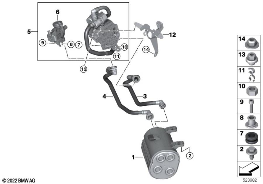 Diagram Activated Charcoal Filter for your 2007 BMW M6   