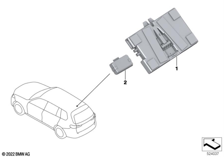 Diagram Telematic Communication Box 4 for your BMW X7  