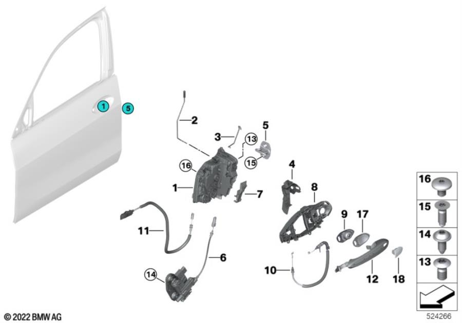 Diagram Locking system, door, front for your BMW