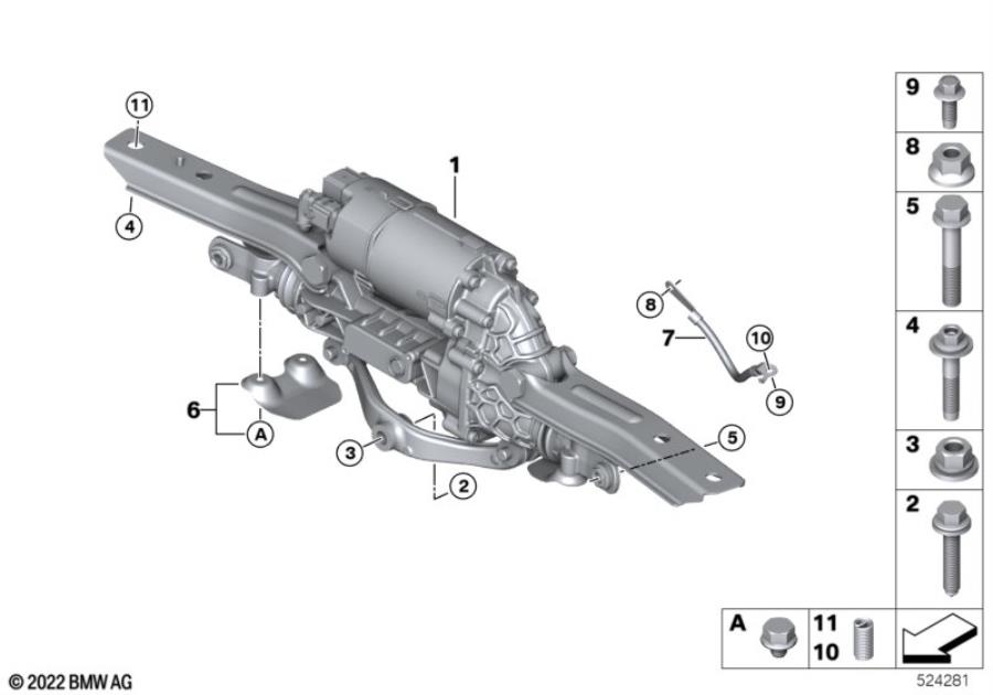 Diagram HSR actuator/attachment parts for your 2012 BMW M6   