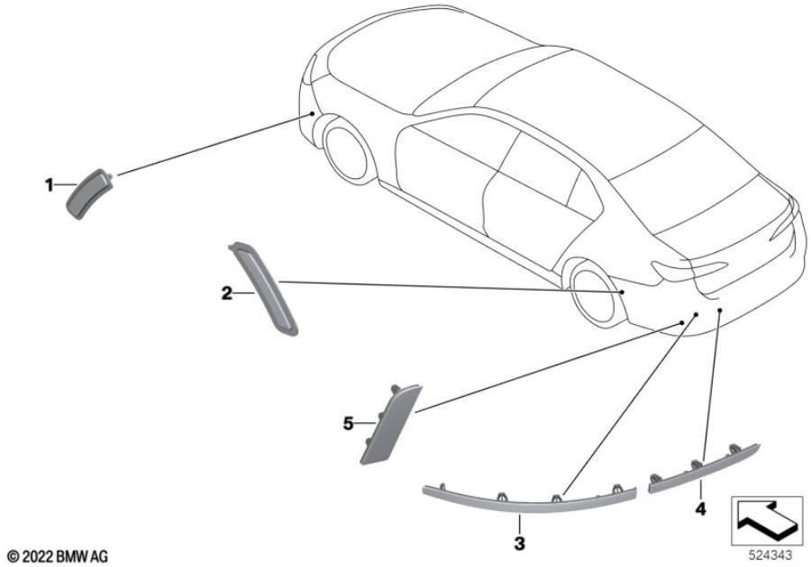 Diagram Reflector for your 2018 BMW M6   