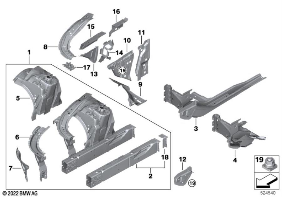 Diagram Wheelhouse/engine support for your 2018 BMW X2   