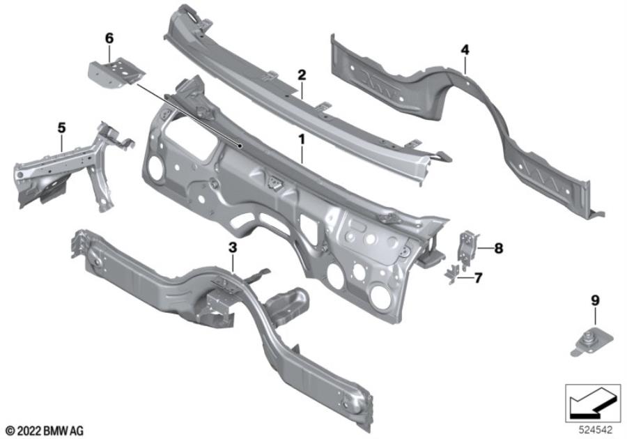 Diagram Splash wall parts for your 2006 BMW M6   