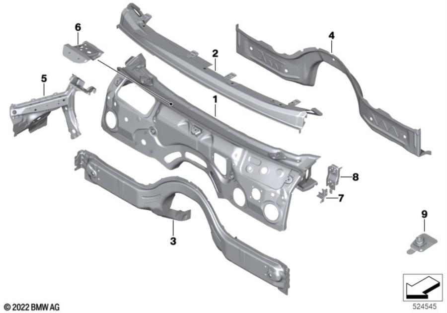 Diagram Splash wall parts for your 2006 BMW M6   