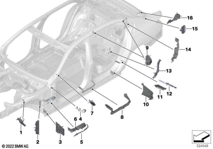 Diagram Cavity sealings for your BMW