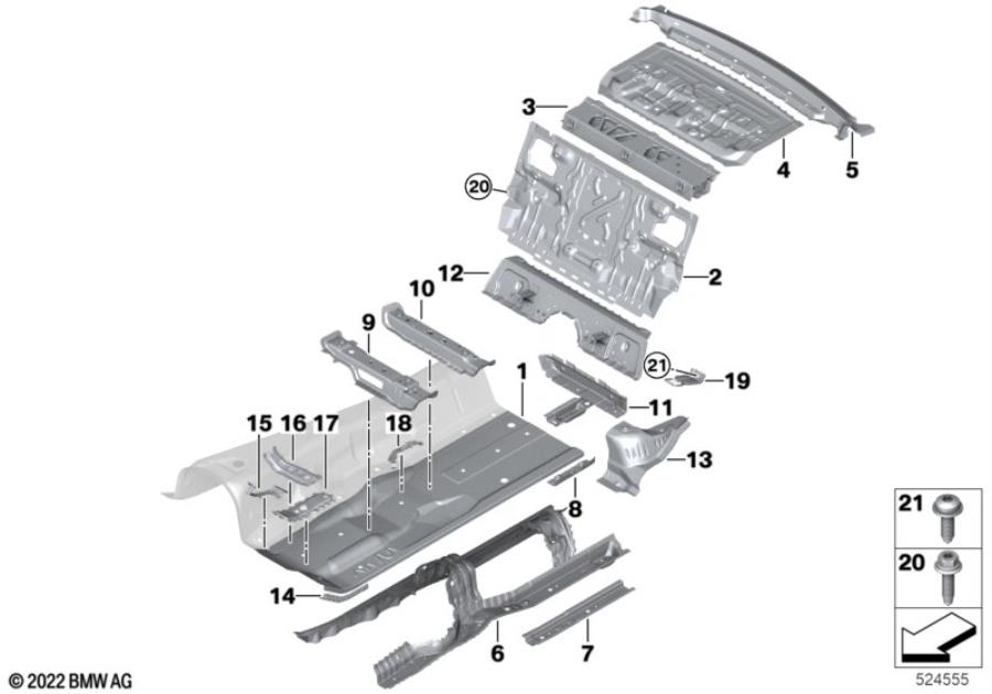 Diagram Partition trunk/Floor parts for your 2013 BMW M6   