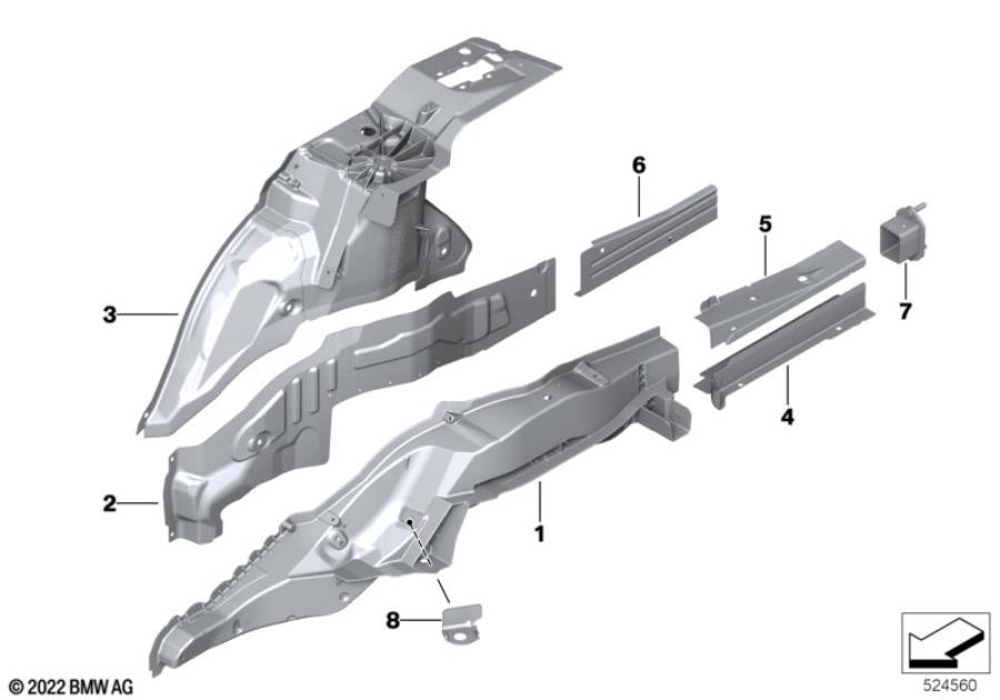 Diagram Rear wheel arch for your 2013 BMW M6   