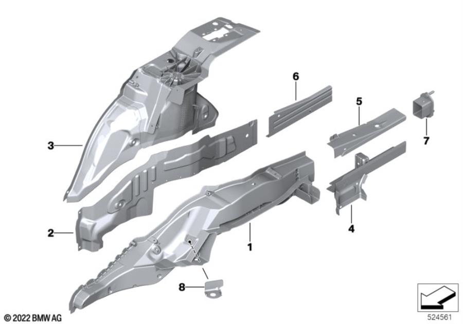 Diagram Rear wheel arch for your 2013 BMW M6   