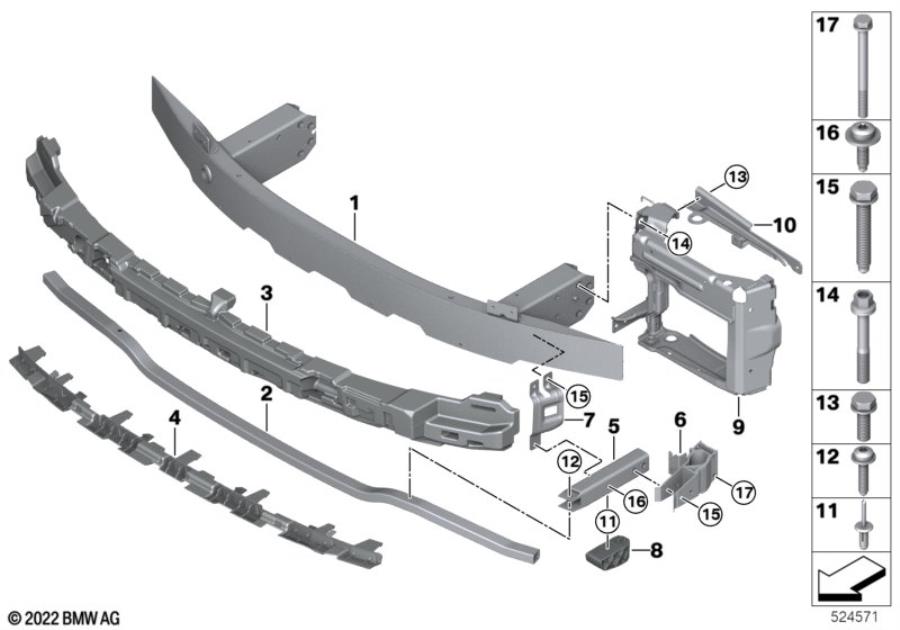 Diagram Carrier, front for your 2022 BMW Z4 Convertible 30i 