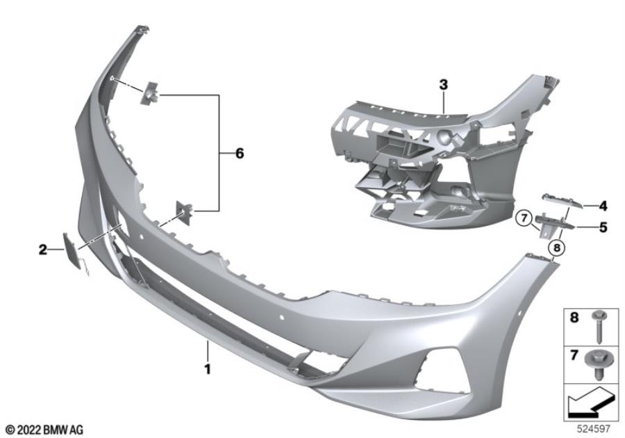 Diagram Trim cover, front for your 2020 BMW Z4 Convertible 30i 