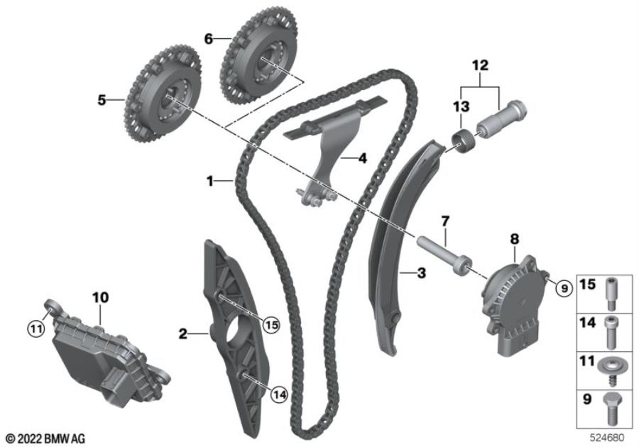 Diagram Timing and valve train-timing chain for your BMW X5  