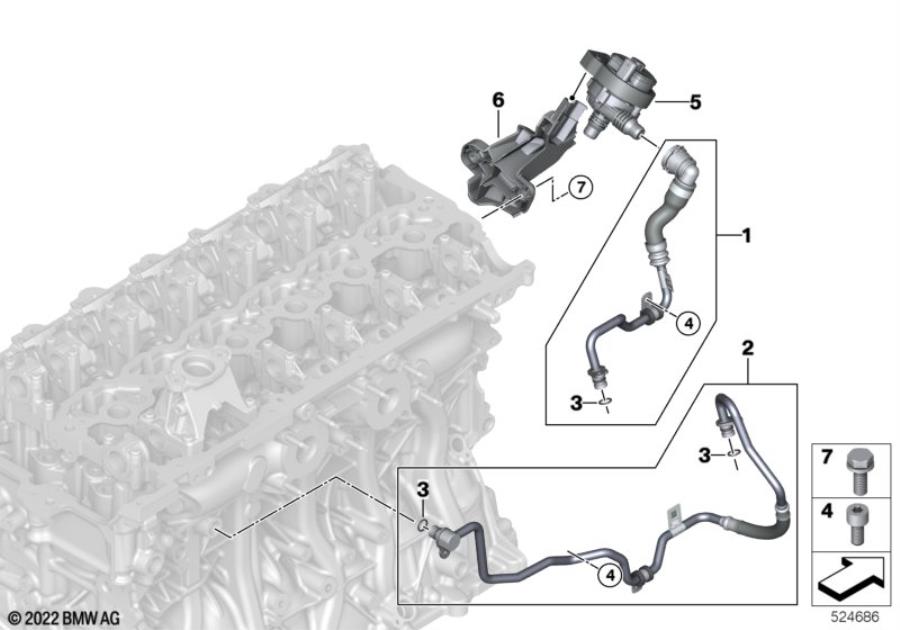 Diagram Engine cooling system exhaust turbo. for your 2008 BMW M6   