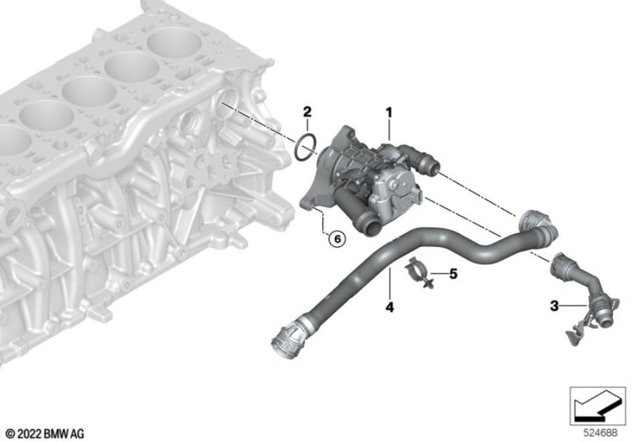 Diagram Engine cooling heat management for your BMW