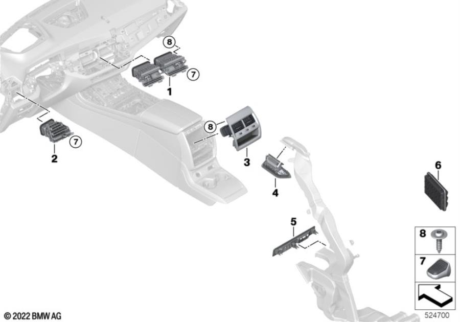 Diagram Air outlet for your BMW M6  