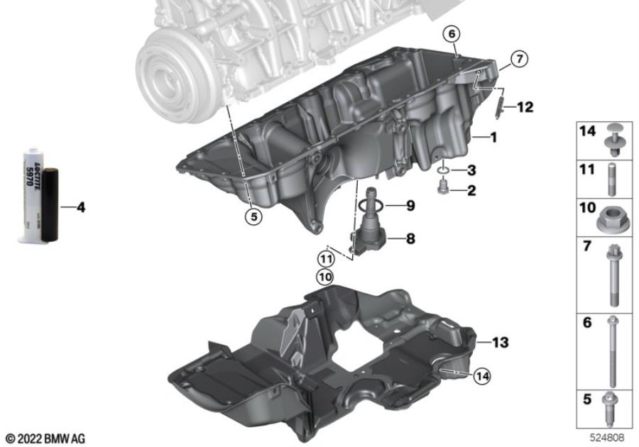 Diagram Oil Pan for your 1988 BMW M6   