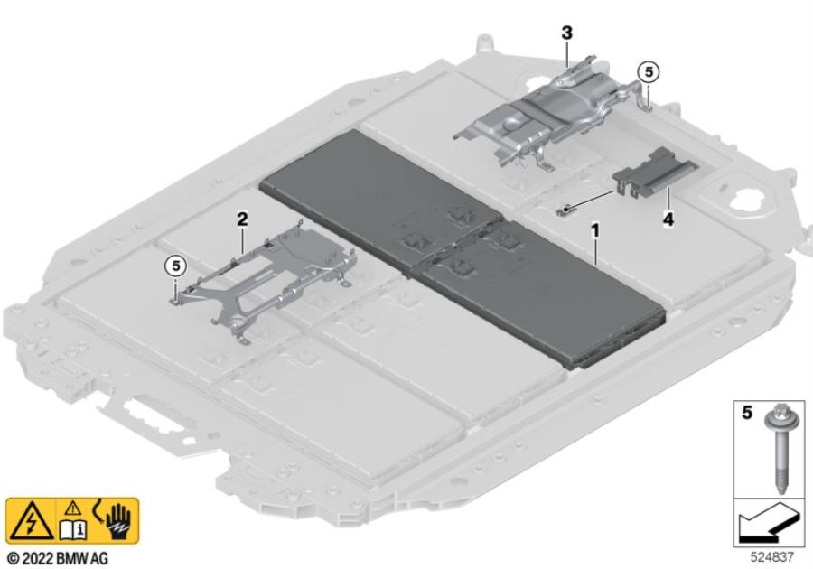 Diagram High-voltage battery module for your 2012 BMW M6   