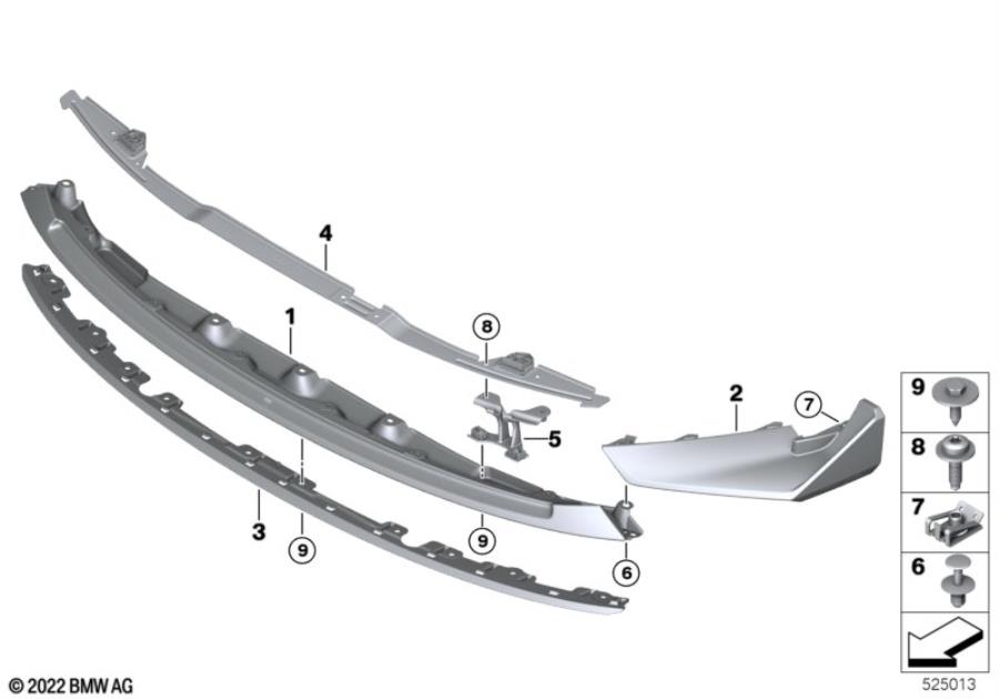 Diagram Spoiler front for your 2018 BMW X2 28i  