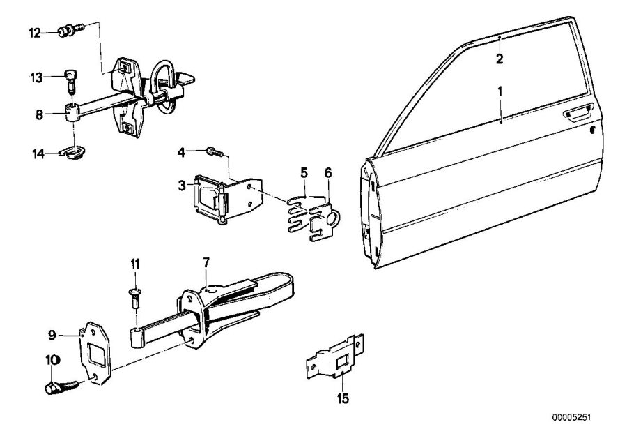 Diagram Front DOOR-HINGE/DOOR brake for your 2017 BMW M2   