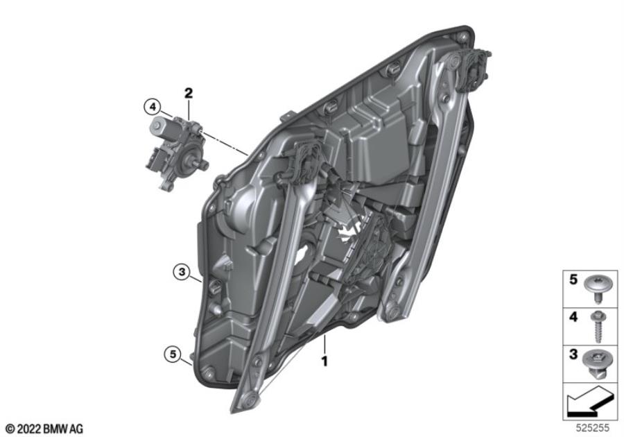 Diagram Door window lifting mechanism front for your 2016 BMW 640iX   