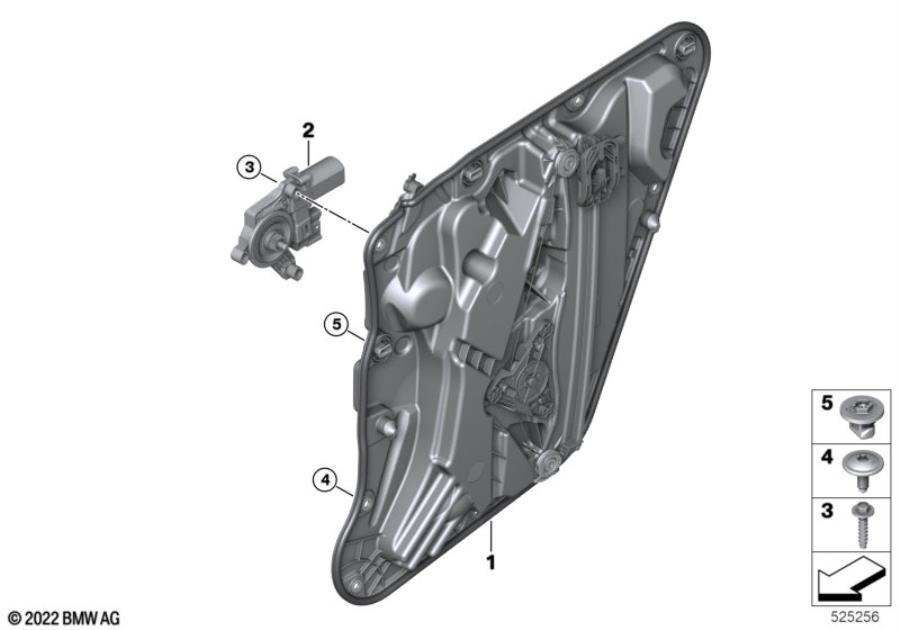 Diagram Door window lifting mechanism rear for your 2016 BMW 640iX   