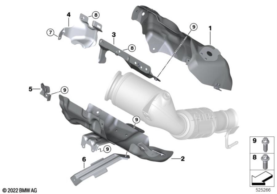 Diagram Exhaust turbocharger heat shield for your MINI