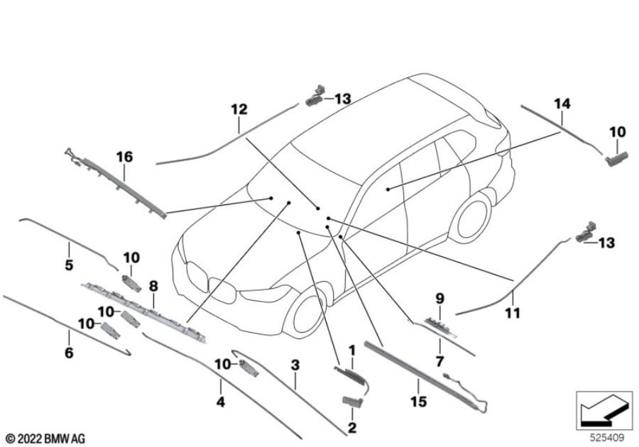 Diagram Fiber-optic conductor, vehicle interior for your BMW X5  