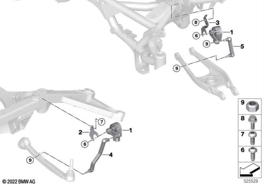 Diagram Headlight vertical aim control sensor for your 2017 BMW 320i   