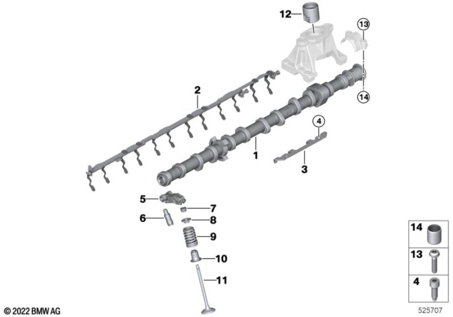 Diagram Valve timing gear, camshaft, outlet for your 1988 BMW M6   