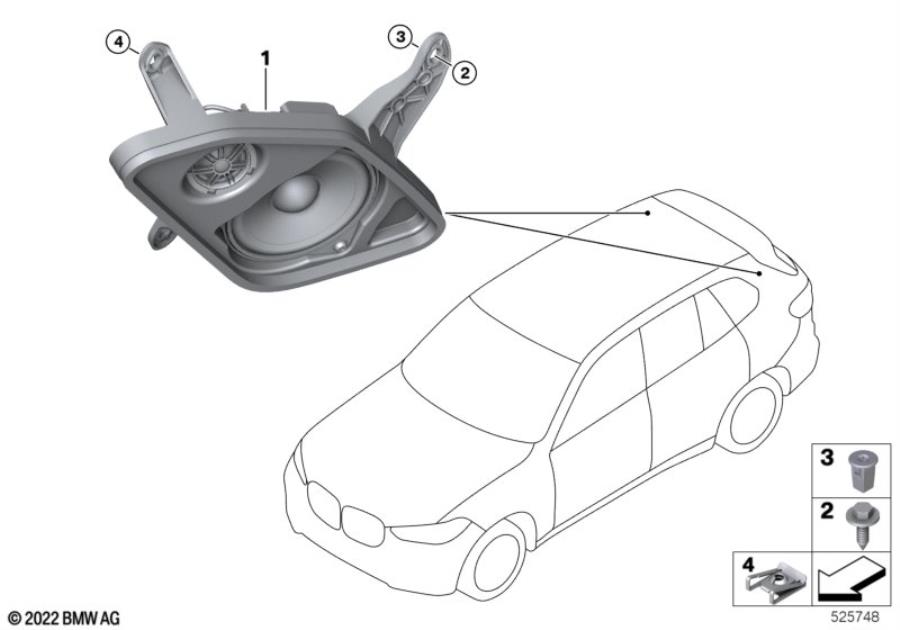 Diagram Sep.CMPT High End Sound Syst. D-pillar for your BMW M6  