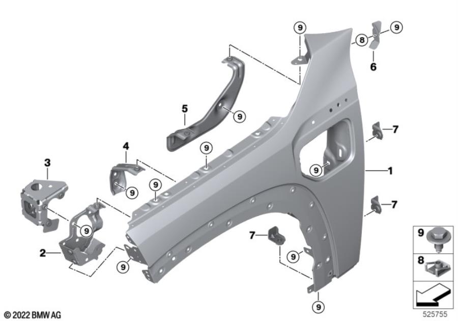 Diagram Front side panel for your 2014 BMW M6   